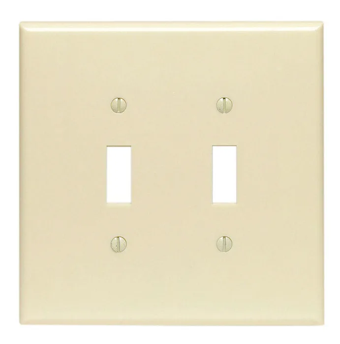 Leviton Ivory 2 gang Thermoset Plastic Toggle Wall Plate 1 pk