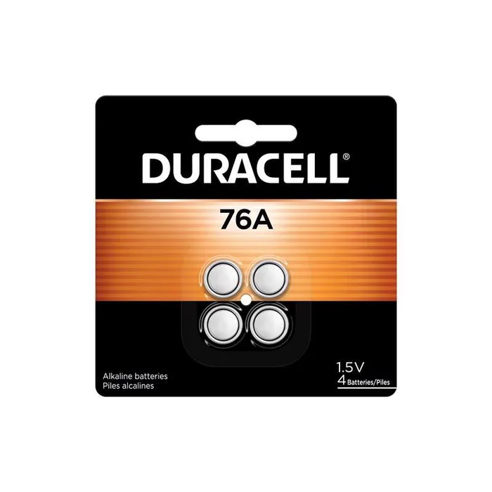 Duracell Alkaline 76A LR44 1.5 V 0.11 mAh Medical Battery 4 pk (Pack of 6)