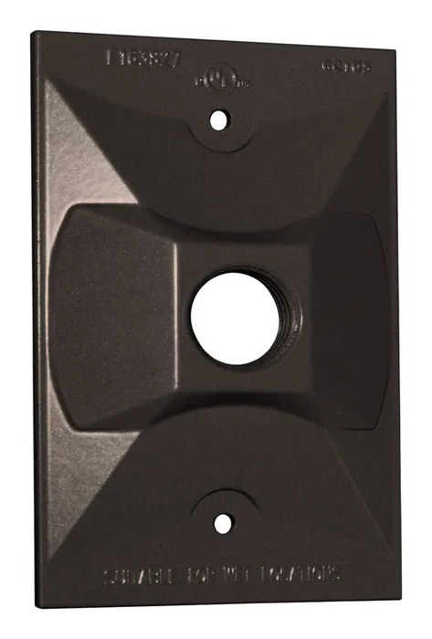 Sigma Engineered Solutions Rectangle Die-Cast Metal 1 gang 4.61 in. H X 2.85 in. W Lampholder Cover