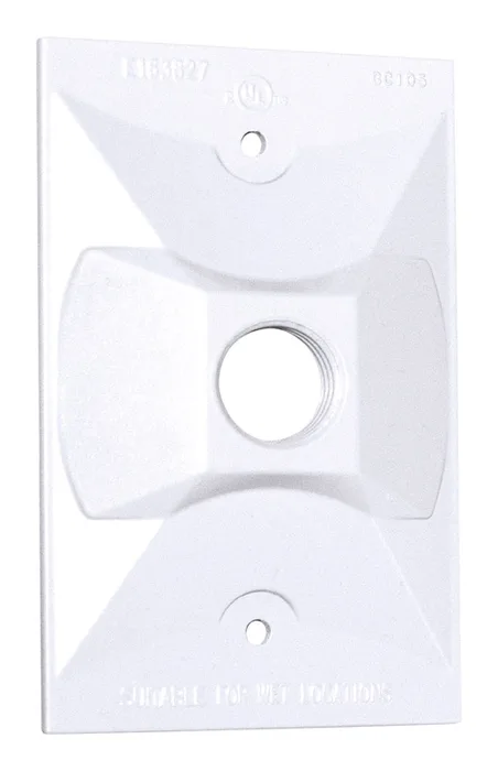 Sigma Engineered Solutions Rectangle Die-Cast Metal 1 gang 4.61 in. H X 2.85 in. W Lampholder Cover