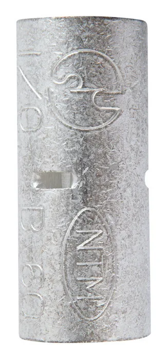 Jandorf 1/0 Ga. Uninsulated Wire Terminal Butt Splice Silver 1 pk