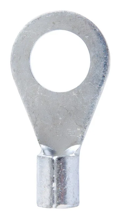 Jandorf 6 Ga. Uninsulated Wire Ring Terminal Silver 2 pk