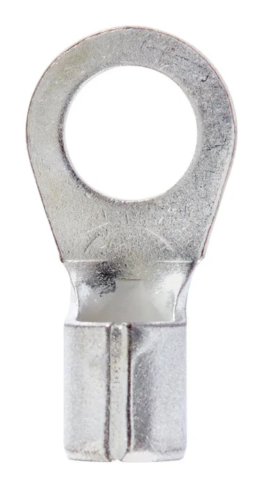 Jandorf 6 Ga. Uninsulated Wire Ring Terminal Silver 2 pk