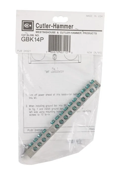 Eaton Cutler-Hammer 14 space 14 circuits Bolt-On Mount Ground Bar Kit