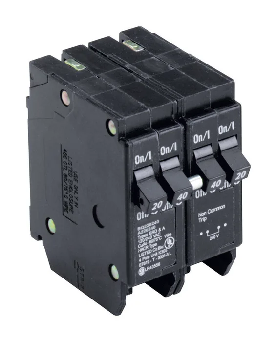 Eaton 20/40 amps Plug In 4-Pole Circuit Breaker