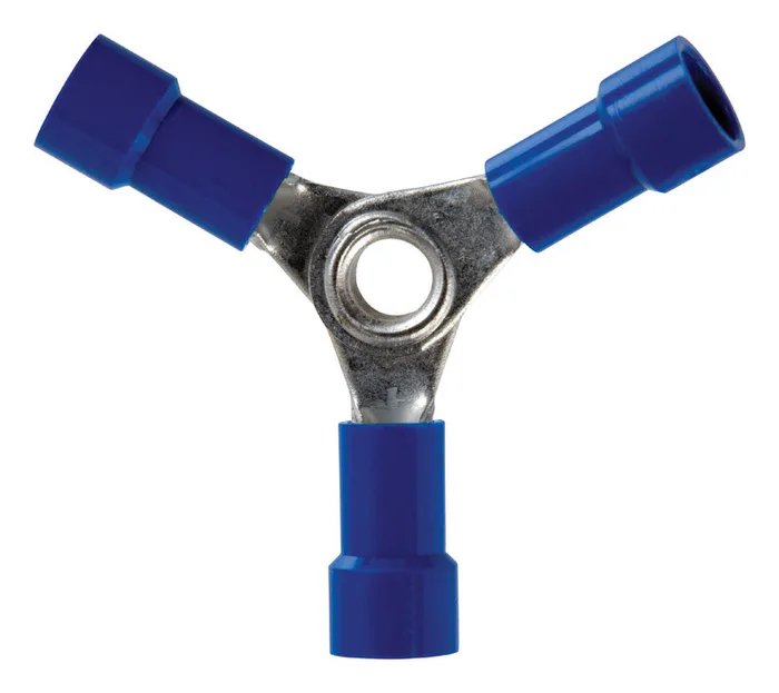 Jandorf 16-14 Ga. Insulated Wire Terminal Butt Splice Blue 2 pk
