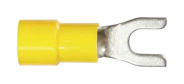 Jandorf 12-10 Ga. Insulated Wire Spade Terminal Yellow 5 pk