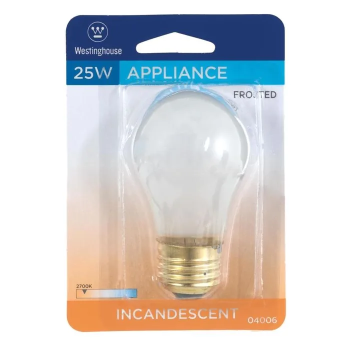 Westinghouse 25 W A15 Appliance Incandescent Bulb E26 (Medium) White 1 pk (Pack of 6)