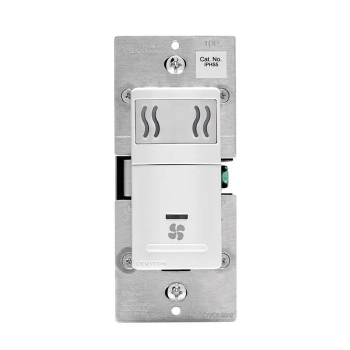 Leviton Decora 5 amps Single Pole Single Pole Humidity Sensor/Fan Control White 1 pk