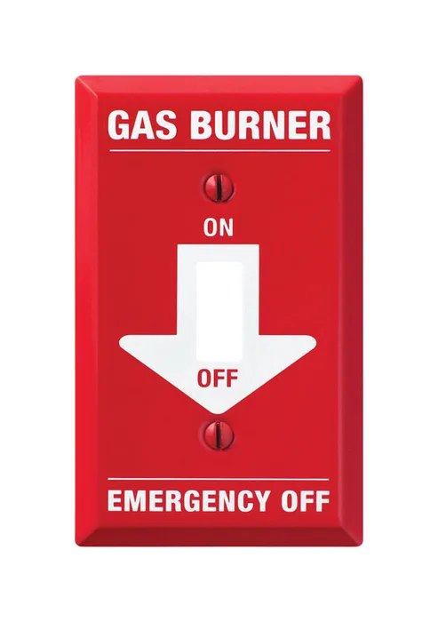 Amerelle Pro Gas Burner Red/White 1 gang Stamped Steel Toggle Gas Burner Wall Plate 1 pk