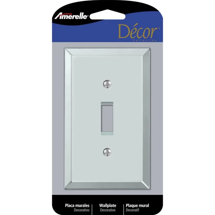 Amerelle Mirror Clear 1 gang Acrylic Toggle Wall Plate 1 pk