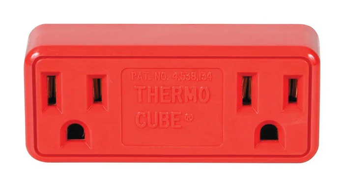 Thermocube Non-Polarized 2 outlets Outlet Converter Surge Protection 1 pk