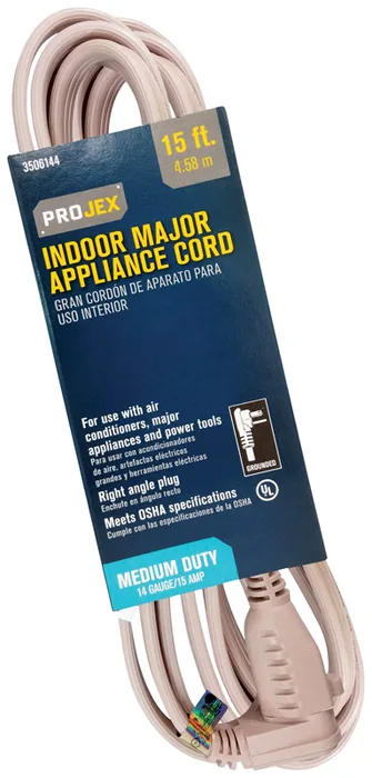 Projex 14/3 SPT-3 125 V 15 ft. L Appliance Cord