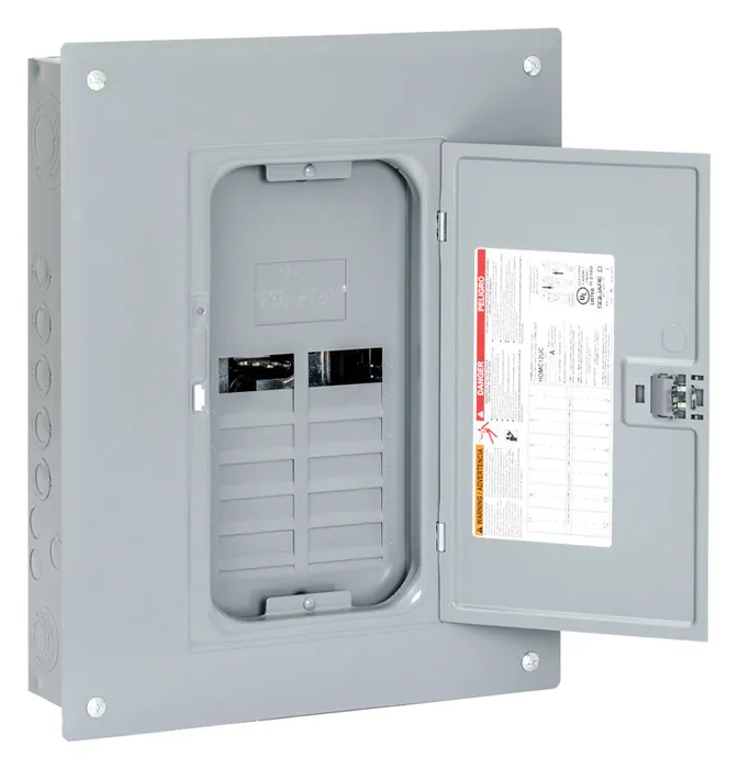 Square D HomeLine 125 amps 120/240 V 12 space 24 circuits Combination Mount Main Lug Load Center