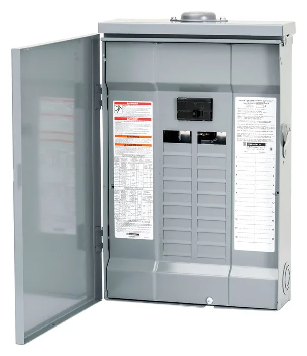 Square D HomeLine 100 amps 120/240 V 20 space 40 circuits Combination Mount Main Breaker Load Center