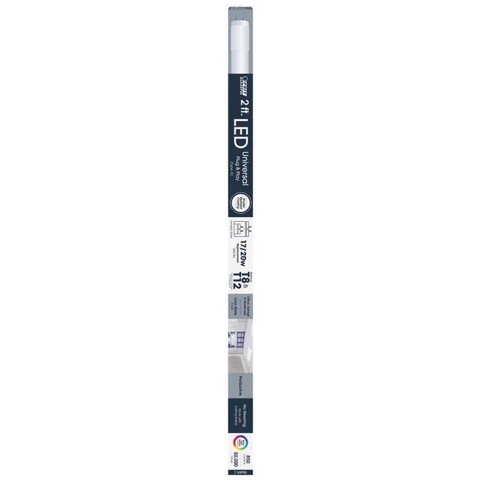 Feit Linear T8 G13 (Medium Bi-Pin) LED Bulb Cool White 20 Watt Equivalence 1 pk (Pack of 6)