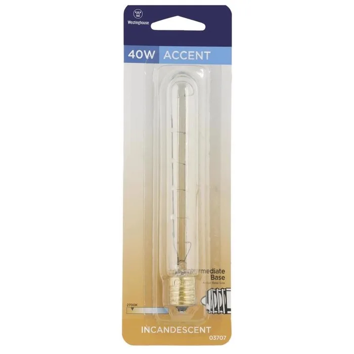 Westinghouse 40 W T6.5 Tubular Incandescent Bulb E17 (Intermediate) White 1 pk (Pack of 6)