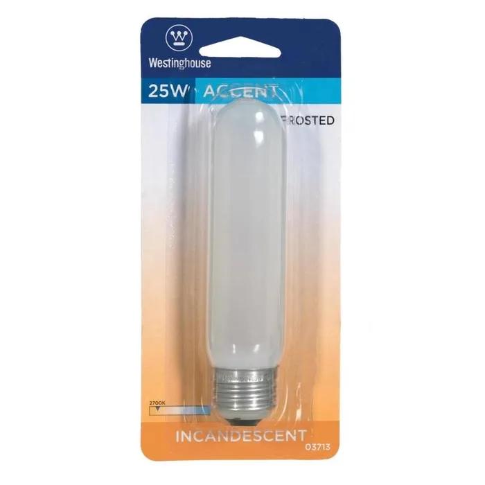 Westinghouse 25 W T10 Tubular Incandescent Bulb E26 (Medium) White 1 pk (Pack of 6)