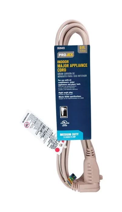 Projex 14/3 SPT-3 125 V 9 ft. L Appliance Cord
