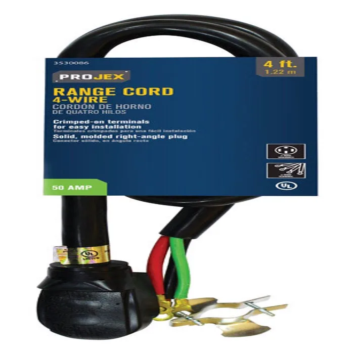Projex 6/2 & 8/2 SRDT 125/250 V 4 ft. L Range Cord