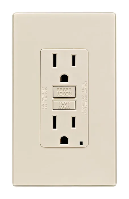 Leviton SmartlockPro 15 amps 125 V Duplex Light Almond GFCI Outlet 5-15R 1 pk