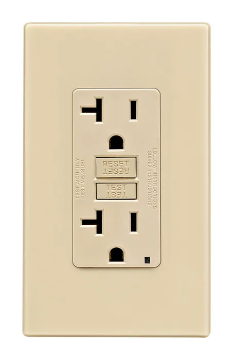 Leviton 20 amps 125 V Ivory GFCI Outlet 5-20R 1 pk