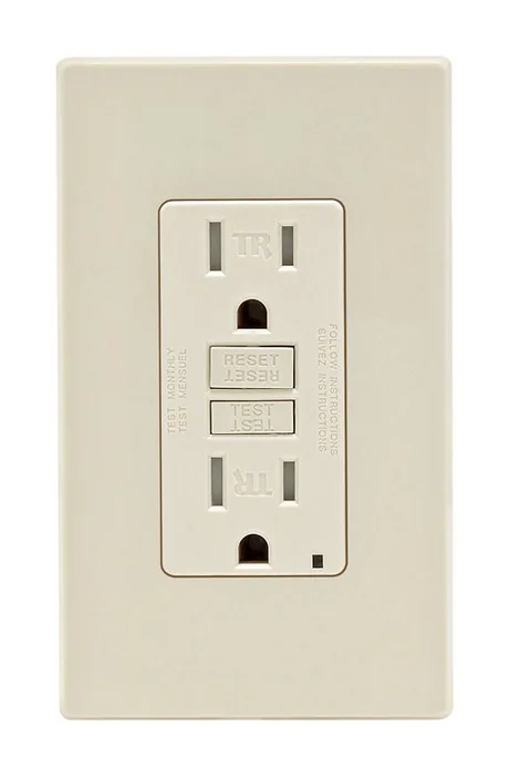 Leviton 15 amps 125 V Light Almond Outlet/Wallplate 5-15R 1 pk