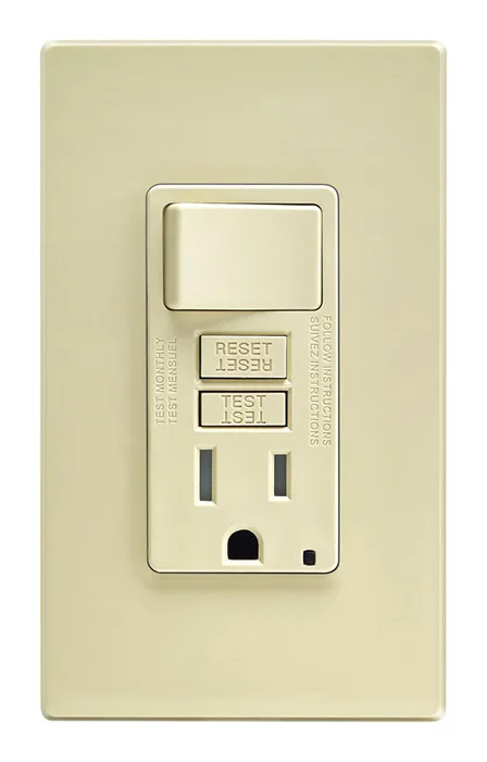 Leviton SmartlockPro 15 amps 125 V Ivory GFCI Outlet 5-15R 1 pk