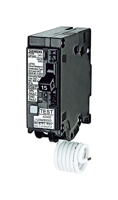 Siemens 15 amps Dual Function Single Pole Circuit Breaker