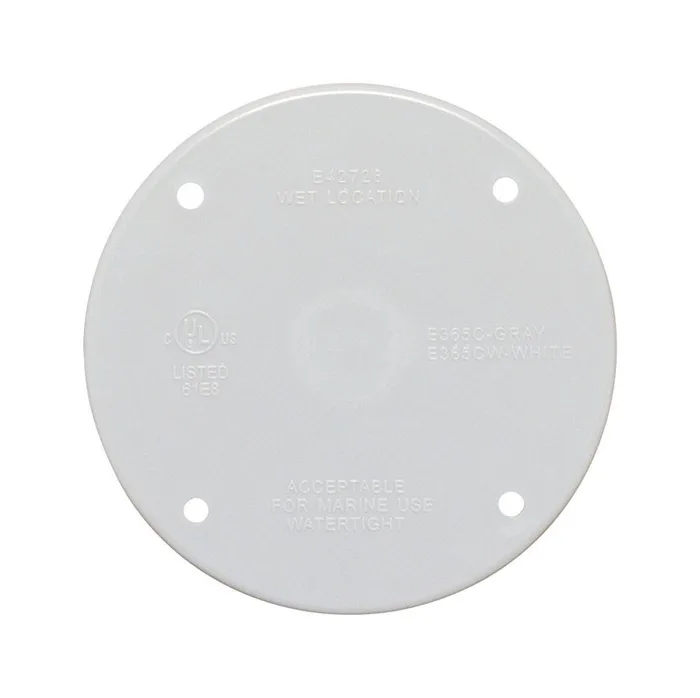 Sigma Engineered Solutions Round Plastic 4.29 in. H X 4.29 in. W Flat Box Cover