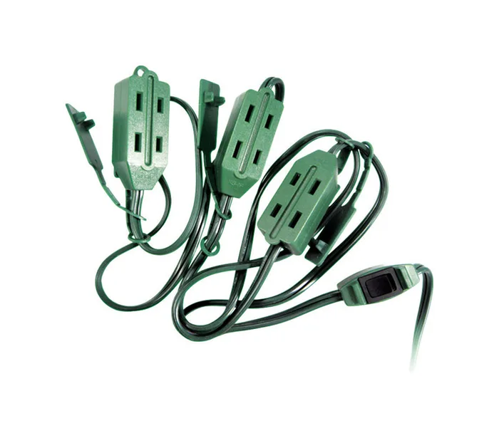 Projex Christmas Tree Indoor 15 ft. L Green Extension Cord 18/2 SPT-2