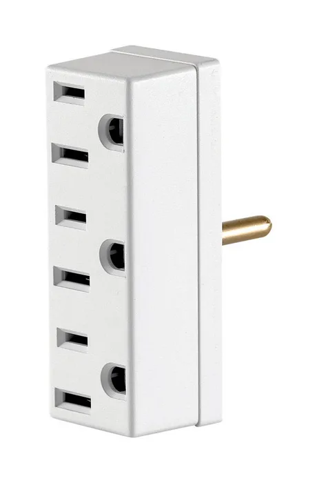 Leviton Grounded 3 outlets Outlet Adapter 1 pk (Pack of 10)