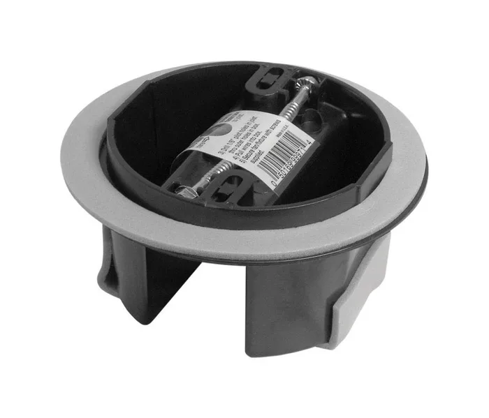 Cantex New and Old Work Round PVC 1 gang Junction Box Gray