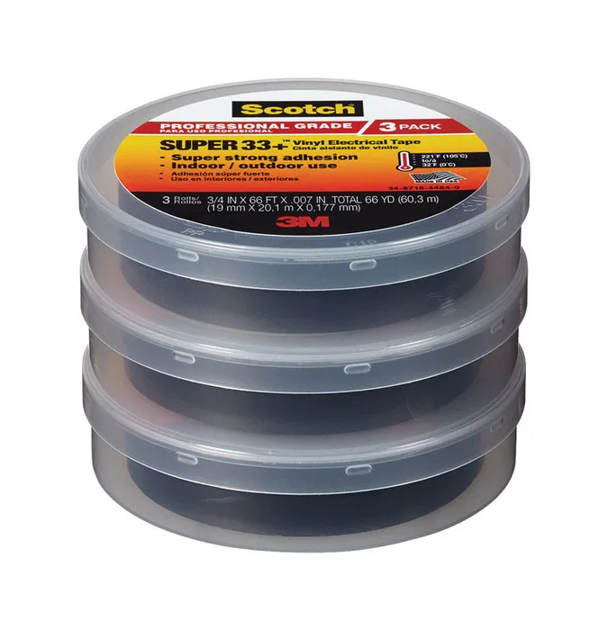 Scotch 3/4 in. W X 66 ft. L Black PVC Electrical Tape (Pack of 6)