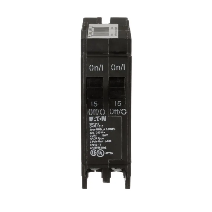 Eaton 15/15 amps Tandem 2-Pole Circuit Breaker