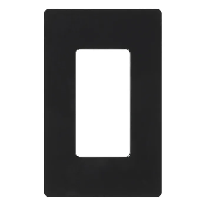 Lutron Claro Black 1 gang Plastic Decorator Wall Plate (Pack of 12)