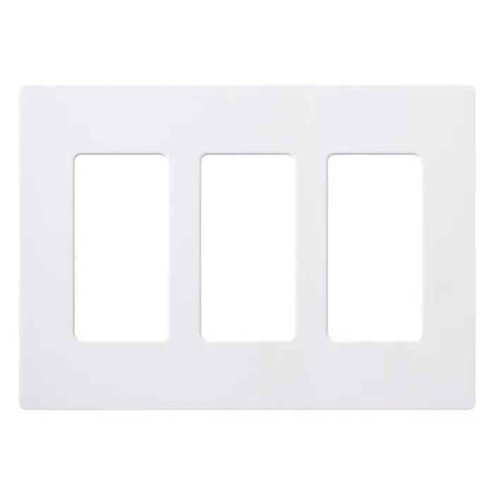 Lutron Claro White 3 gang Plastic Decorator Wall Plate 1 pk