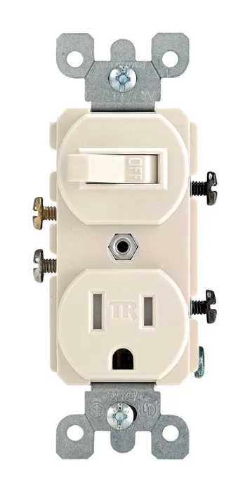 Leviton 15 amps 125 V Duplex Light Almond Combination Switch/Outlet 5-15R 1 pk