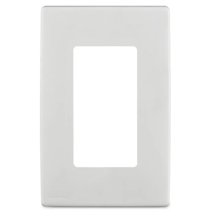 Leviton White 1 gang Plastic Decorator Screwless Wall Plate 1 pk