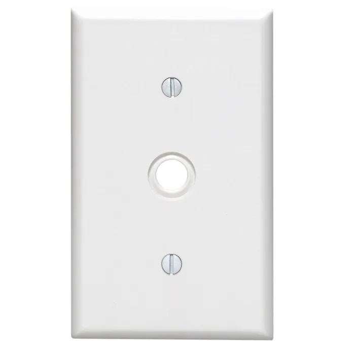 Leviton White 1 gang Plastic Cable/Telco Wall Plate 1 pk