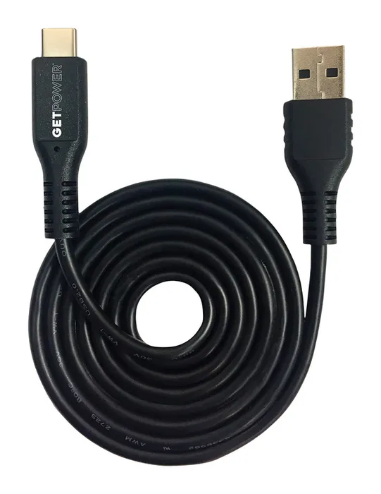 GetPower 3 ft. L USB Type A to USB Type C Charging and Sync Cable 1 pk (Pack of 50)