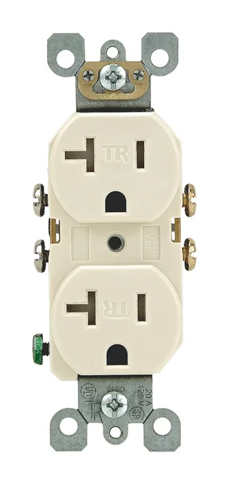 Leviton 20 amps 125 V Duplex Light Almond Tamper Resistant Outlet 5-20R 1 pk