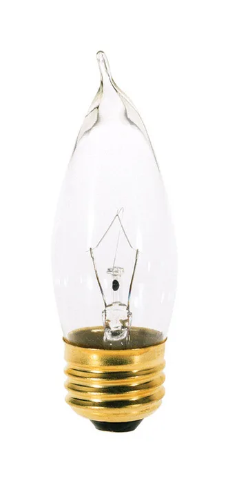 Satco 25 W CA10 Decorative Incandescent Bulb E26 (Medium) Soft White 2 pk (Pack of 10)