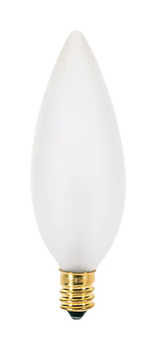 Satco 25 W BA9.5 Decorative Incandescent Bulb E12 (Candelabra) Soft White 2 pk (Pack of 10)