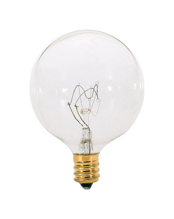 Satco 25 W G16.5 Decorative Incandescent Bulb E12 (Candelabra) Soft White 1 pk (Pack of 25)