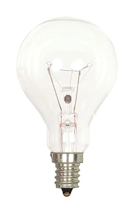 Satco 40 W A15 A-Line Incandescent Bulb E12 (Candelabra) Soft White 1 pk