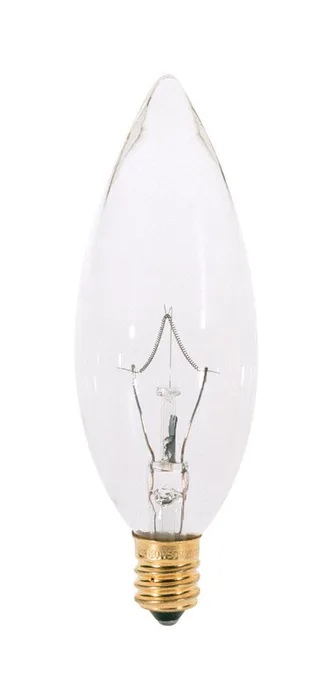 Satco 25 W BA9.5 Chandelier Incandescent Bulb E12 (Candelabra) Soft White 1 pk (Pack of 25)