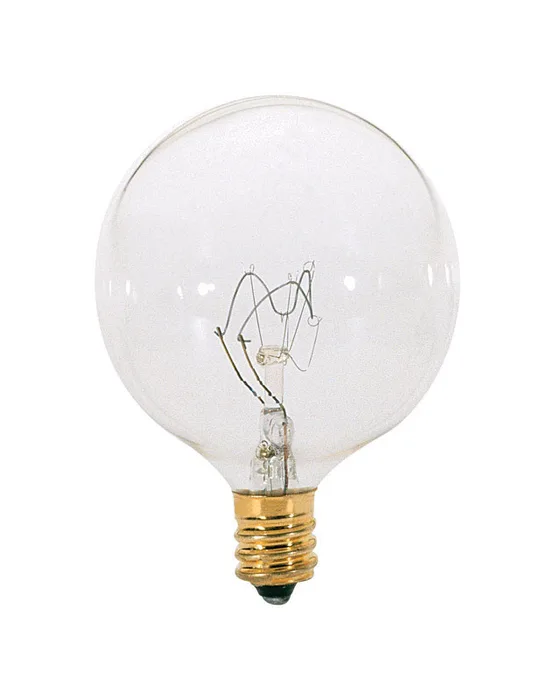 Satco 25 W G16.5 Decorative Incandescent Bulb E12 (Candelabra) Soft White 2 pk (Pack of 10)
