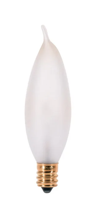 Satco 15 W CA9 Chandelier Incandescent Bulb E12 (Candelabra) Soft White 1 pk (Pack of 25)