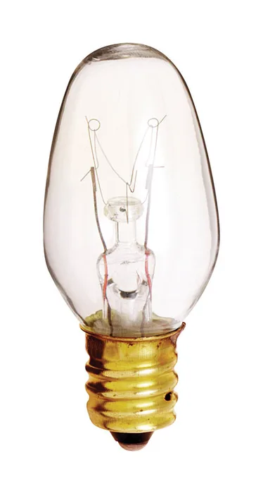 Satco 4 W C7 Nightlight Incandescent Bulb E12 (Candelabra) Soft White 1 pk (Pack of 20)